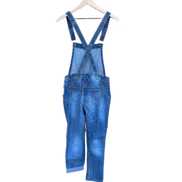Wallflower Denim Overalls Womens Medium Skinny Country Hipster Indie Farmgirl - Picture 2 of 8